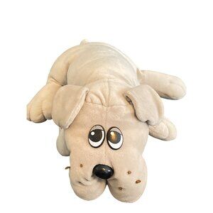 VTG Tonka Pound Puppies Gray Puppy Dog Plush Stuffed Animal Toy Korea 1980s